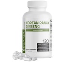 Bronson 한국 Panax 인삼 지원 에너지, 내구시간 및 활력 + 메모리 및 정신 성능, 120 캡슐