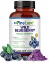 FineLand 야생 블루 베리 10 : 1 추출물, 6,000 mg의 강도, 120 Vegan 캡슐, Flavonoids & Anthocyanins, 뇌 및 심장 건강에 대한 산화 지원, 4 월 공급, 미국에서 만든 비 GMO