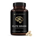 엘리트 두뇌 - 초점, 메모리 및 정신적 명확성을위한 Nootropic 보충 - ALCAR, 사자 Mane, ALA, L-Theanine, 비타민 B Complex - 자연 에너지, 카페인 무료 (60 캡슐)