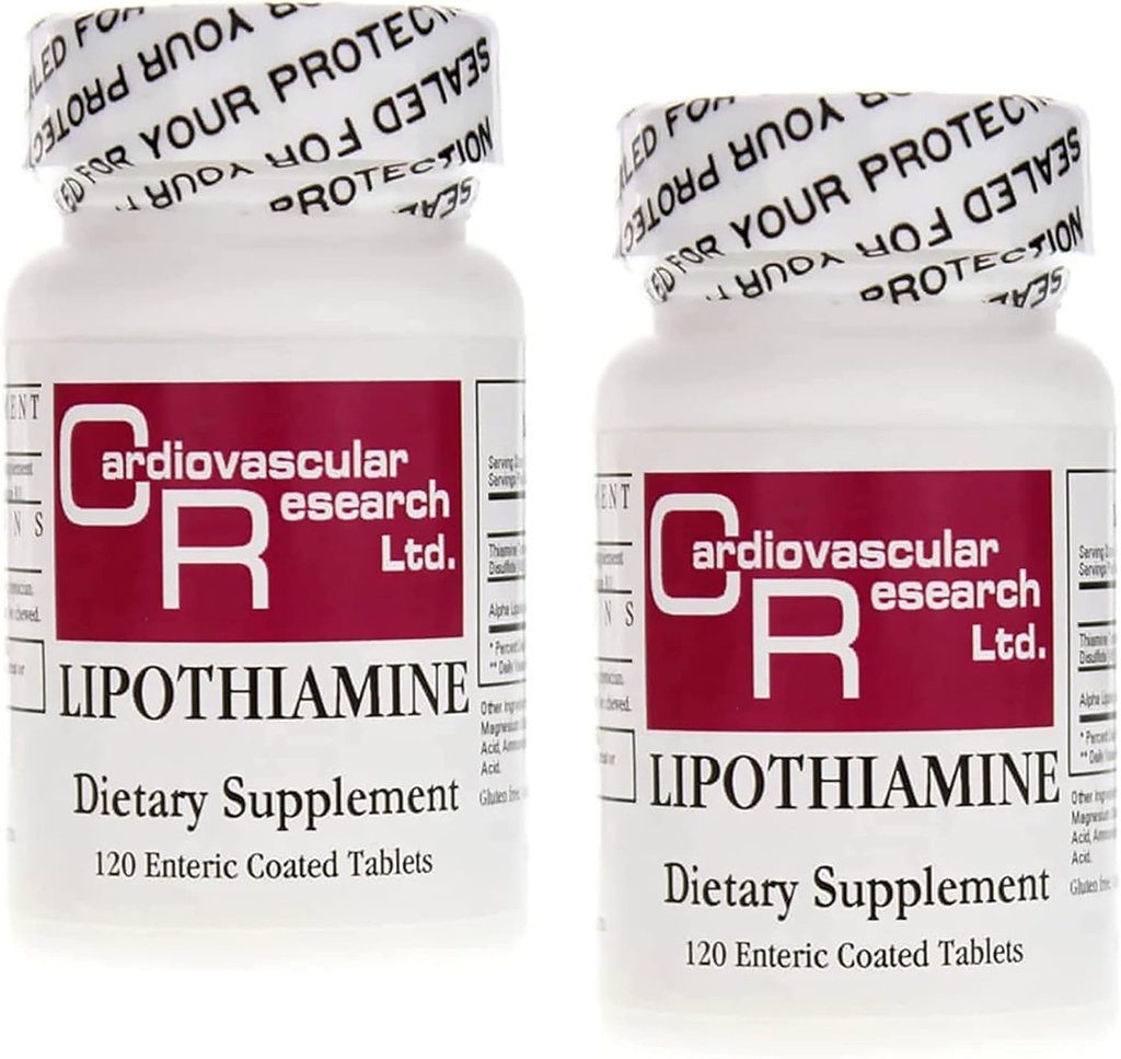 심혈관 연구 Lipothiamine B1 보충교재 240 정제 - 알파 Lipoic 산으로 비타민 B1 지금 - 2 x 120 조사