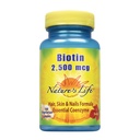 Nature's Life Biotin 2500mcg | 건강한 모발, 피부, 네일 및 대사 지원 | Non-GMO | 100 식물성 캡슐