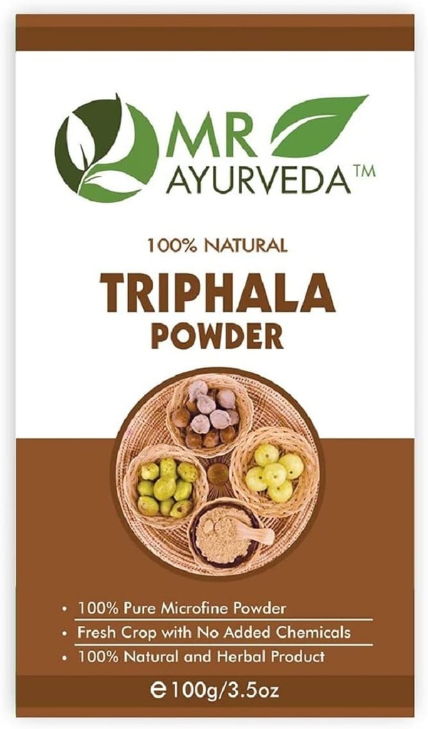 Eleven Zone 100 Pure Triphala Powder | Triphala Powder for Skin | Triphala Powder Organic | 몸에 대한 Triphala Powder | 얼굴에 대한 Triphala Powder | 추가 화학 물질 없음, 100 그램