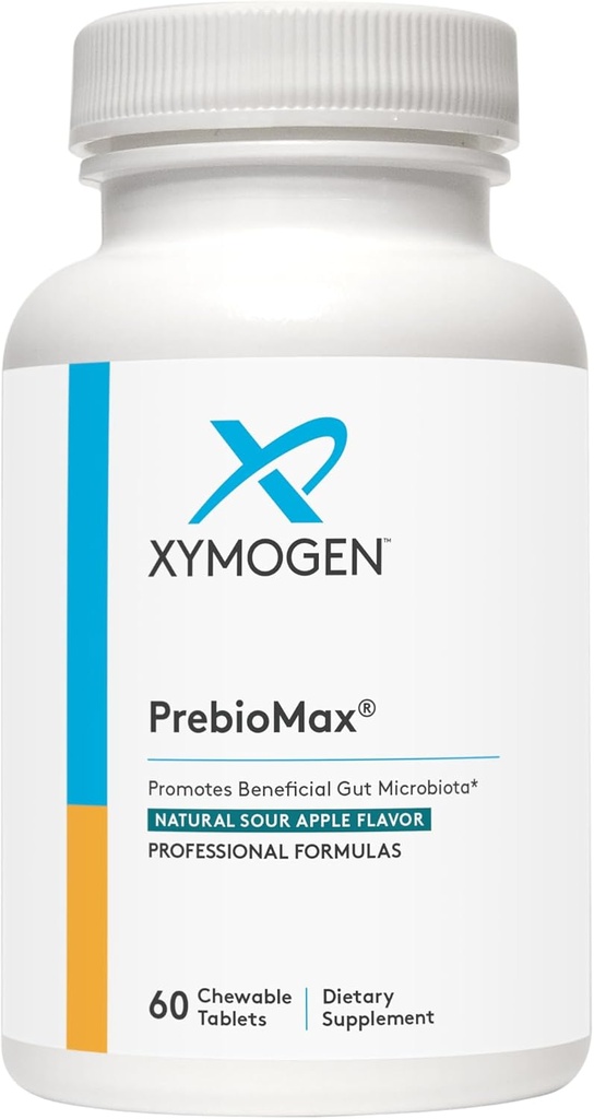 XYMOGEN PrebioMax Prebiotic Fiber Supplement - Xylooligosaccharides (XOS)은 소화 건강 유지 + GI Tract의 건강한 미생물 활동 지원 - Sour Apple (60의 화학 정제)