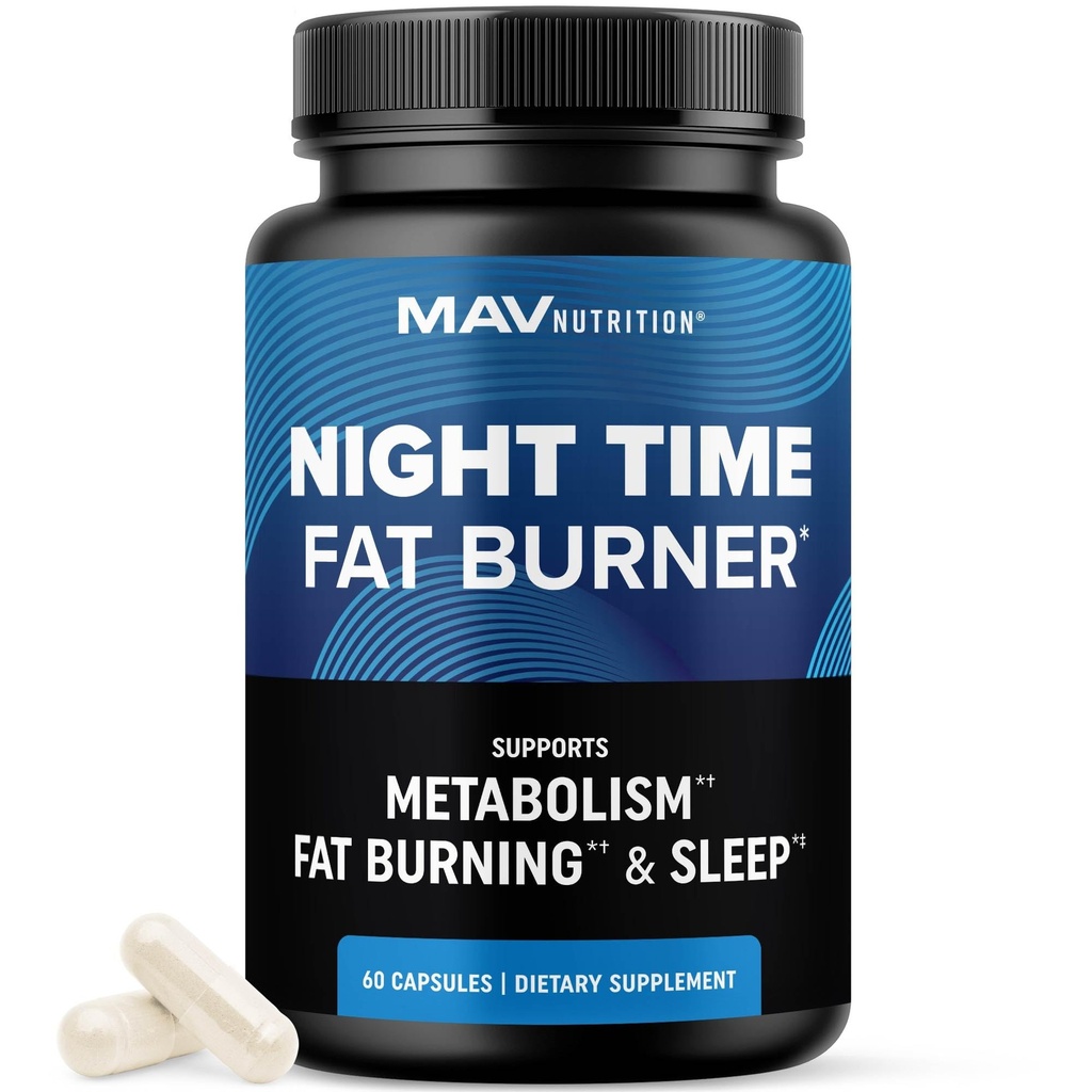 체중 감량 지원 및 수면 보조를위한 야간 뚱뚱한 가열기 | Appetite Suppressant, Carb Blocker, Stomach Fat Burner & Night Shred for Stomach Fat Burner 및 Melatonin | Non-GMO, Vegan 60ct