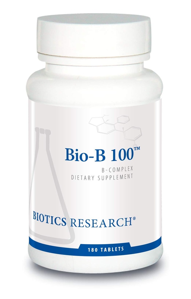 Biotics Research Bio B 100 - 비타민 B 복합체는 에너지 및 건강 증진 - 180 정제