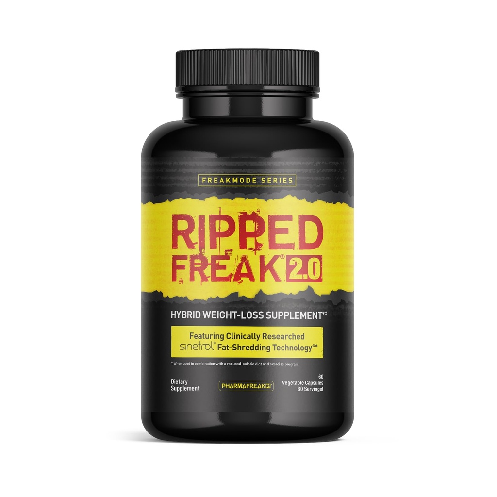 Pharmafreak RIPPED FREAK 2.0 - 하이브리드 무게 - 로스 보충 - 미국 - 60ct