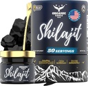 Himalayan Organic Shilajit | 50 인분 | 80 + Essential Trace Minerals & 75%+ Fulvic Acid가있는 남성 및 여성을위한 자연 에너지 및 면역 부스터 | 100 % Pure | 실험실 테스트 보고서