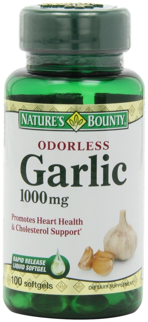 자연의 Bounty 마늘 추출물 1000 mg, 100 급속한 방출 Softgels (6의 포장)
