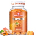 Curcumin Turmeric Gummies - 여분의 강도 2000mg 8 : 1 블랙 페퍼 및 Ginger와 심황 보충 Gummies - Vegan Non-GMO 합동 지원 Chewables - 복숭아 맛, 60 조사