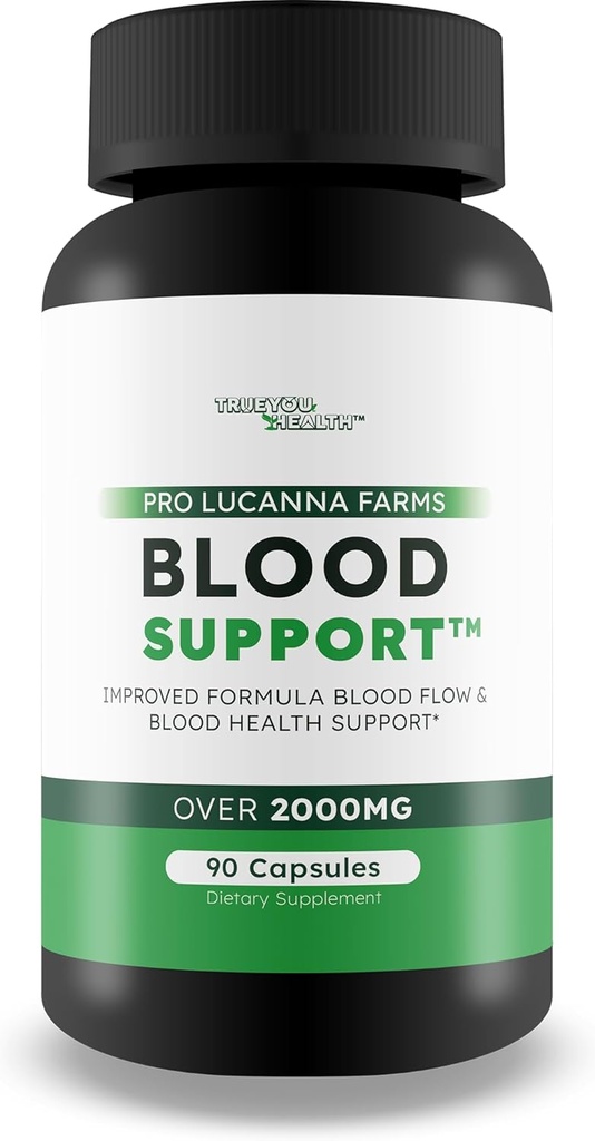 Pro Lucanna Farms Blood Support - 향상된 공식 혈액 흐름 보충 및 설탕 건강 지원 - 혈액 흐름 알약 - 혈액 순환 보충교재 - 포도당 지원 보충교재 혈액 알약