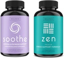 WellPath Zen 스트레스 및 호르몬 지원 번들 - 초본 스트레스 완화 및 호르몬 균형 보충 교재 - 각 60 Cts