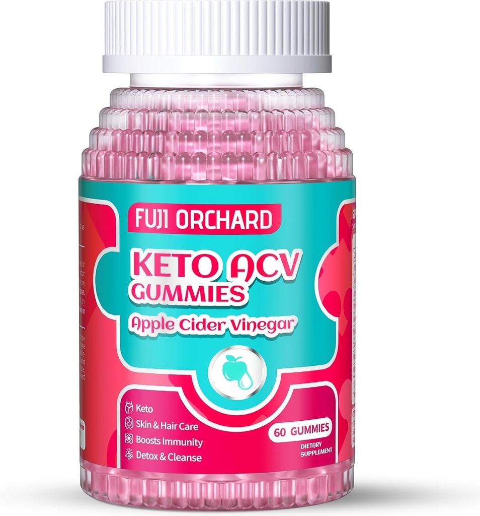 체중 감량을위한 Keto ACV Gummies - 어머니와 맛있는 1500MG Apple Cider Vinegar, Probiotics, 비타민 B6 & B12, Vegan & Non-GMO - 여성을위한 Metabolism 및 지방 연소 지원, 60 Vegan
