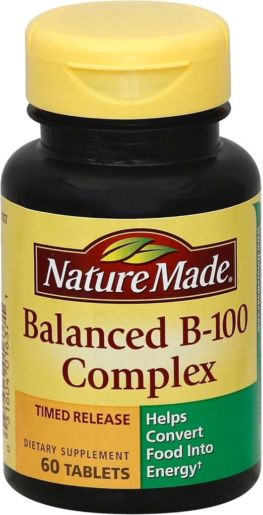 Nature Made Balanced Vitamin B-100 Complex 정제 60 ea (포장 5)
