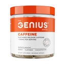 Genius Caffeine - 지속되는 방출성 Microencapsulated Caffeine 약을 부드럽게하고, 오래 견딘 에너지 & 초점 - Jitters 또는 Crash 없음 - 캡슐 당 100mg - 100 서빙 - 천연 성능 부스터