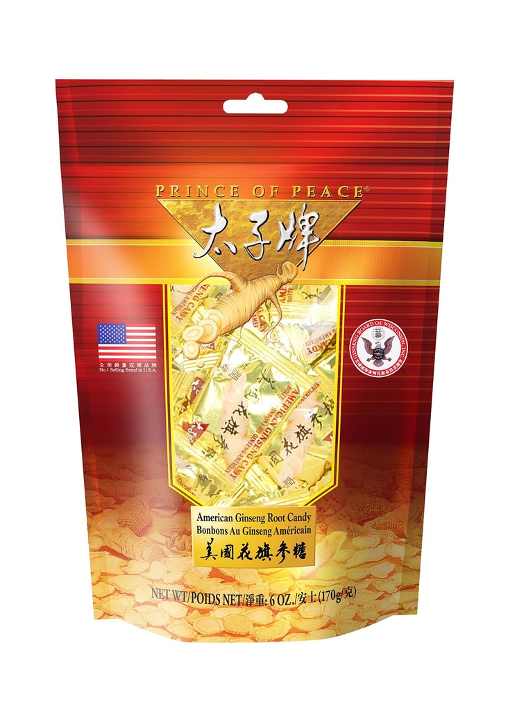 평화 미국 인삼 뿌리 캔디의 왕 (6oz)