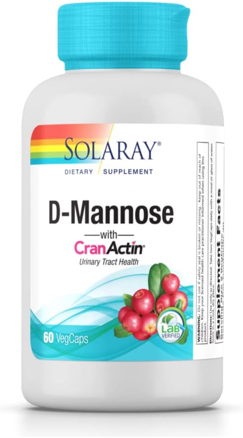 CranActin과 Solaray D-Mannose - 60 채식 캡슐