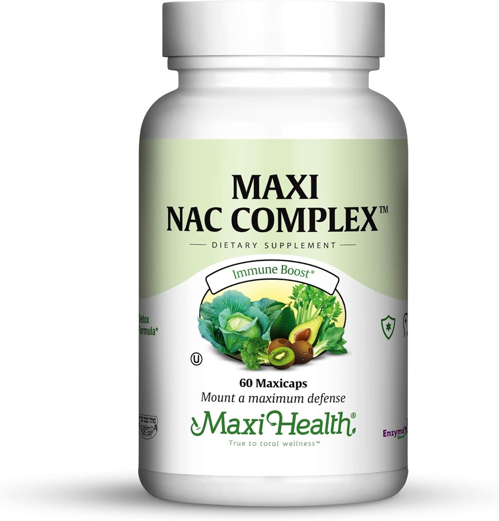 Molybdenum를 가진 Maxi NAC Complex 및 감소된 L Gluatathione 캡슐, 60 조사