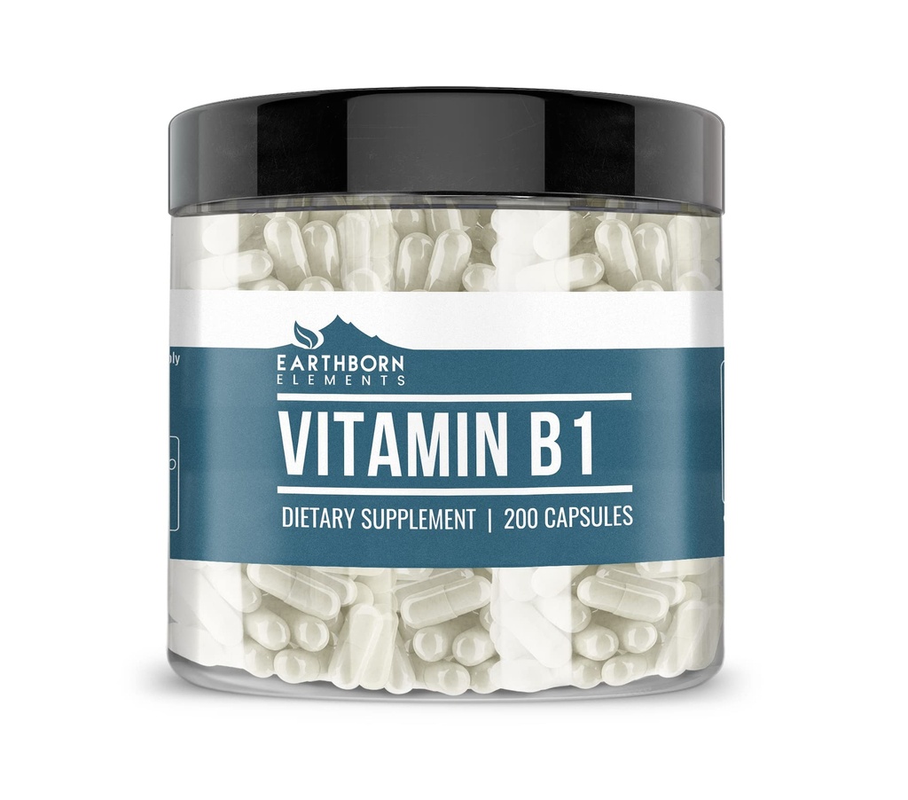 Earthborn 성분 비타민 B1, Thiamine Mononitrate, 순수한 & Undiluted, 첨가물 없음