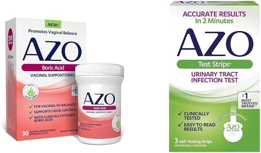 AZO 붕산 질 좌약 도움 지원 냄새 통제와 균형 질 PH, 30 조사 소변 감염 (UTI) 시험 지구, 2 분, 3 조사에 있는 정확한 결과