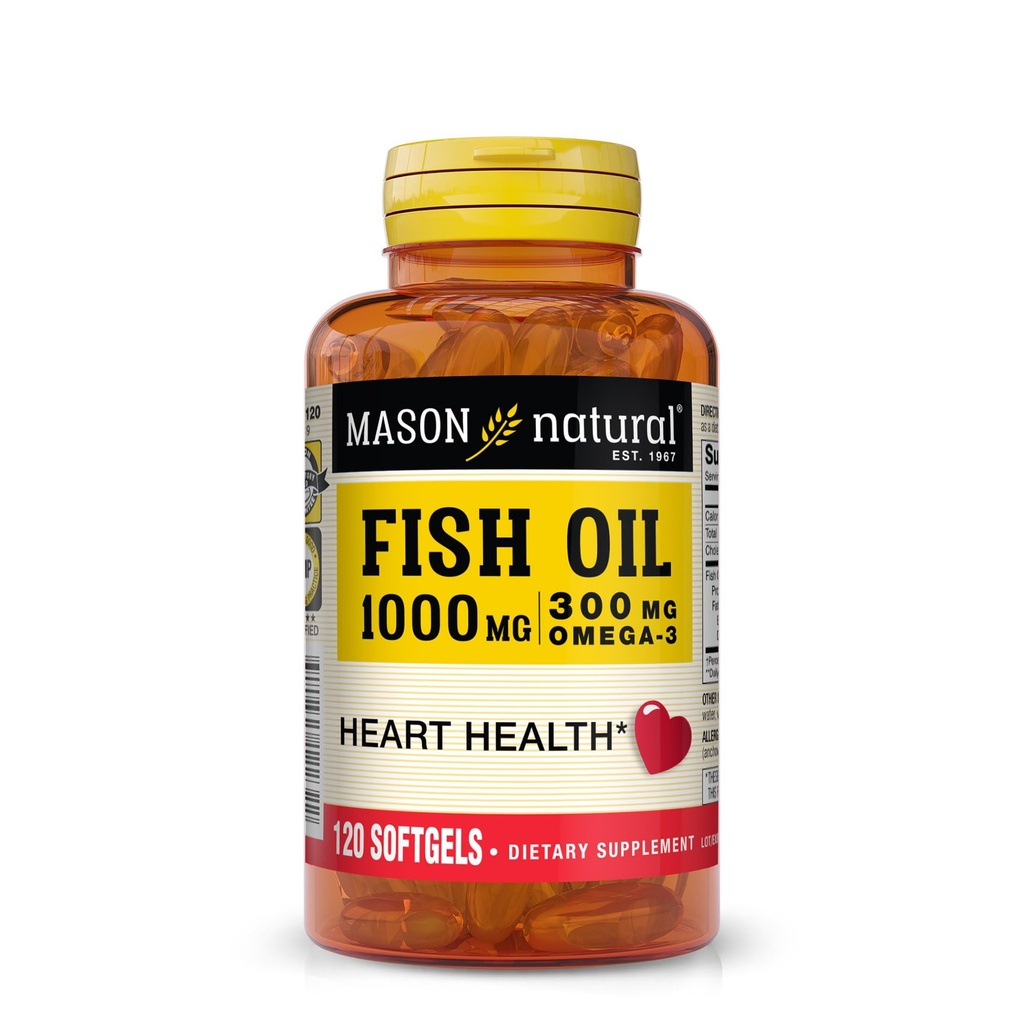 SON NATURAL Mason 물고기 기름 1000mg Omega-3 Softgels