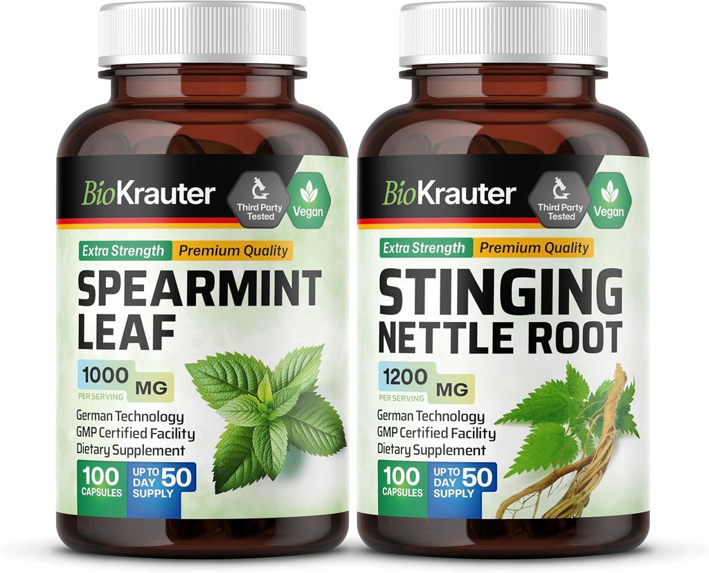 BIO KRAUTER Spearmint 100 캡슐 & 스팅 Nettle 100 캡슐