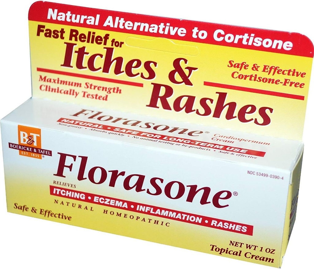 Boericke & Tafel Florasone Itches & Rashes Cream - 1 온스, 2 팩
