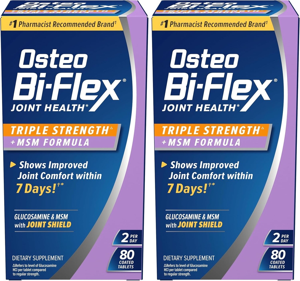 MSM, 글루코사민 합동 건강 보충교재, 입히는 정제, 80 조사 (포장의 2)를 가진 Osteo Bi-Flex 세겹 힘 (5)