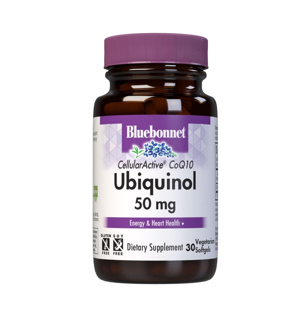 Bluebonnet 영양 세포 활성 CoQ10 Ubiquinol 50 mg 채식 Softgels, 심장 건강 및 세포 건강, Kaneka에서 Ubiquinol, 비 GMO, 글루텐 무료, Soy 무료, 우유 무료, 30 채식 Softgels