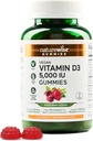 NatureWise 비타민 D3 5000 IU Gummies - 혼합 베리 맛 - Lichen, Pectin 기반, 성인, 근육 및 뼈 강도를위한 면역 지원 - 글루텐 무료, 비 GMO - 90 카운트 [45 일 공급]