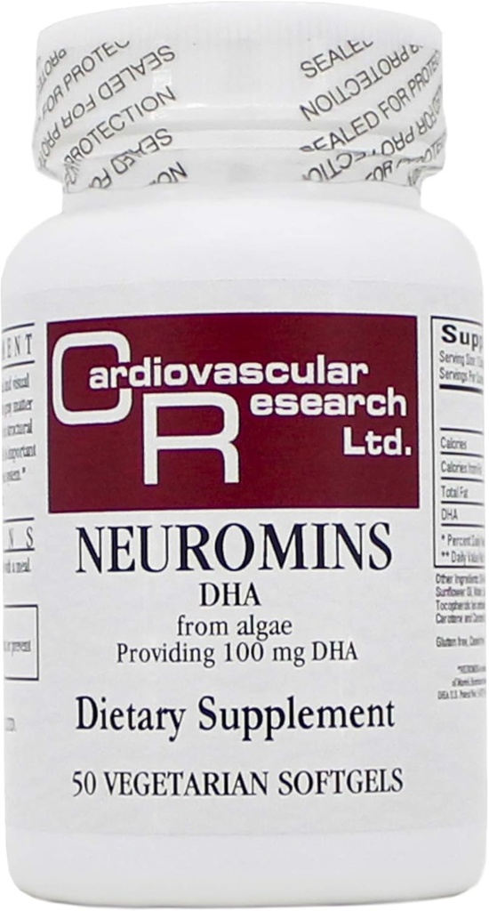Neuromins 100mg (DHA) 50 캡슐 - 3 팩 - 생태 공식 / 심혈관 연구