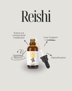 Reishi Mushroom Tincture Supplement - 이중 추출물 과일 바디 지원 휴식 및 휴식 - 2 fl oz (60 인분) *