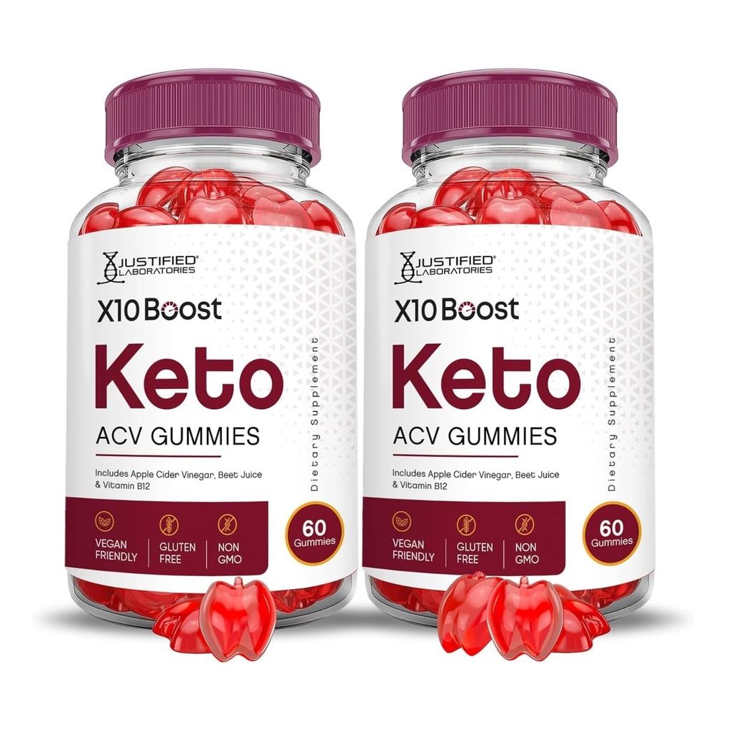 Justified Laboratories (2 팩 X10 부츠 Keto ACV Apple Cider Vinegar Boost는 Pomegranate Beet Juice Powder B12 Vegan Non GMO 120 Gummies로 공식화되었습니다.