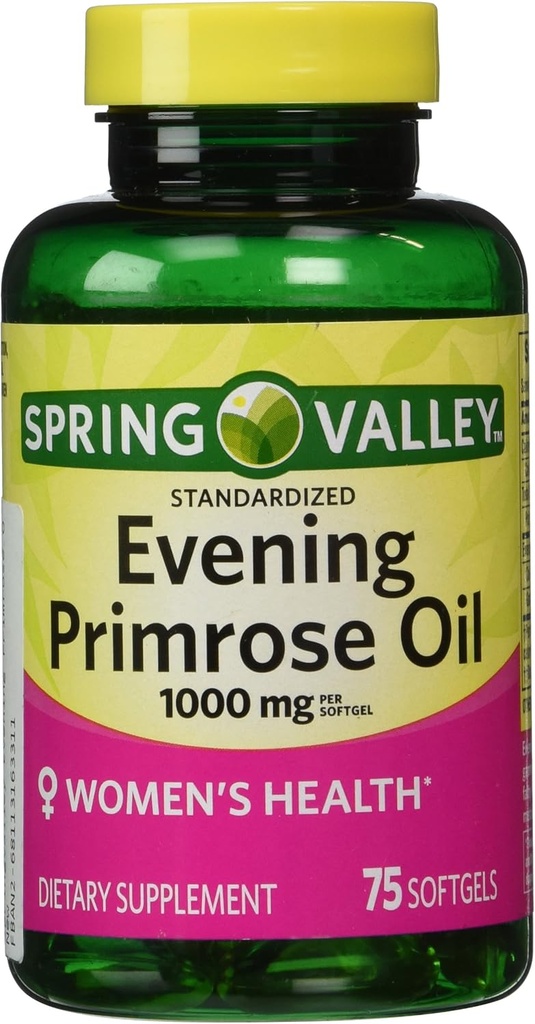 봄 밸리 - 저녁 Primrose 기름 1000 mg, 75 Softgels