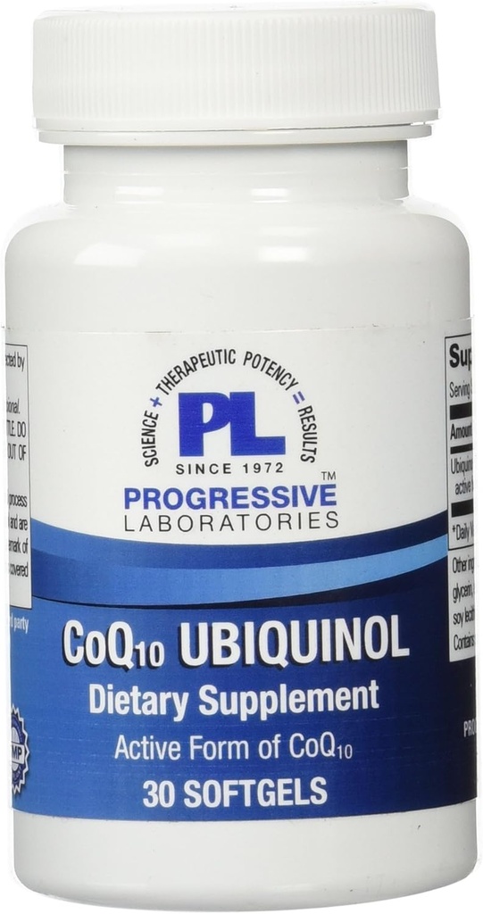 진보적인 실험실 COQ10 Ubiquinol 보충교재, 30 조사