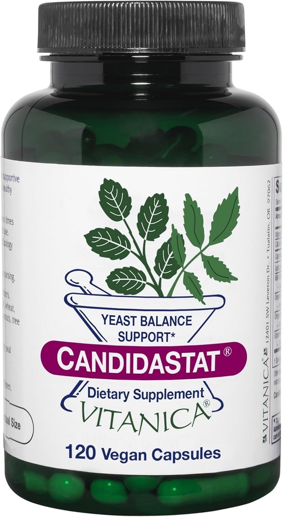 Vitanica Candidastat, 효모 균형 보충교재 및 지원, 채식주의자, 120의 캡슐