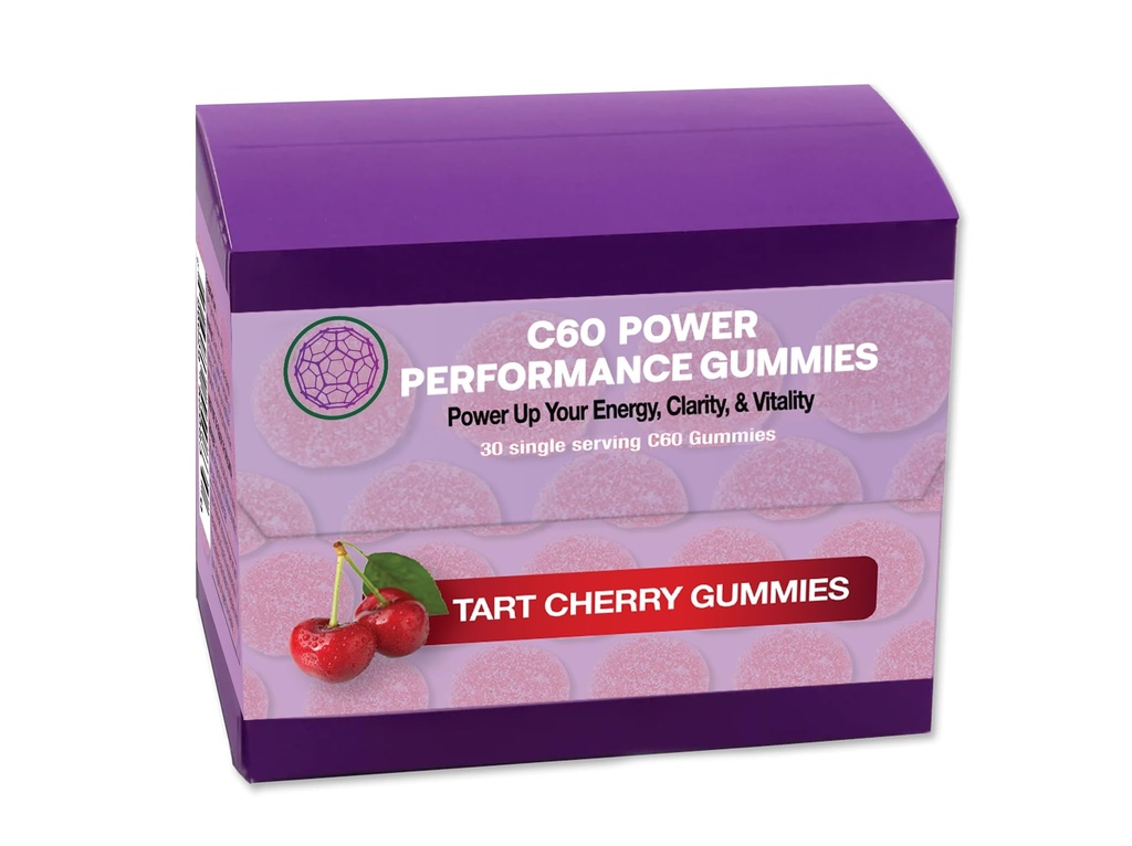 C60 힘 C60 Gummies - 남자 & 여자를 위한 자연적인 웰니스 지원, 99.99% 순수한 승화된 탄소 Fullerene는, 에너지, 정신 명확성, & 체력을 승진시킵니다 - 30 조사