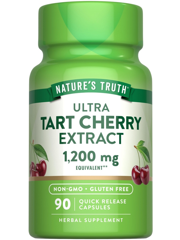 Nature's Truth Tart Cherry Extract Capsules | 1200 mg | 90 개 | Non-GMO & 글루텐 무료 보충