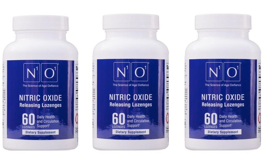 N1O1 Nitric 산화물 Lozenges 심장 건강 지원 - 혈액 흐름, 산소 및 혈압에 대한 규정식 보충교재 - 180 조사