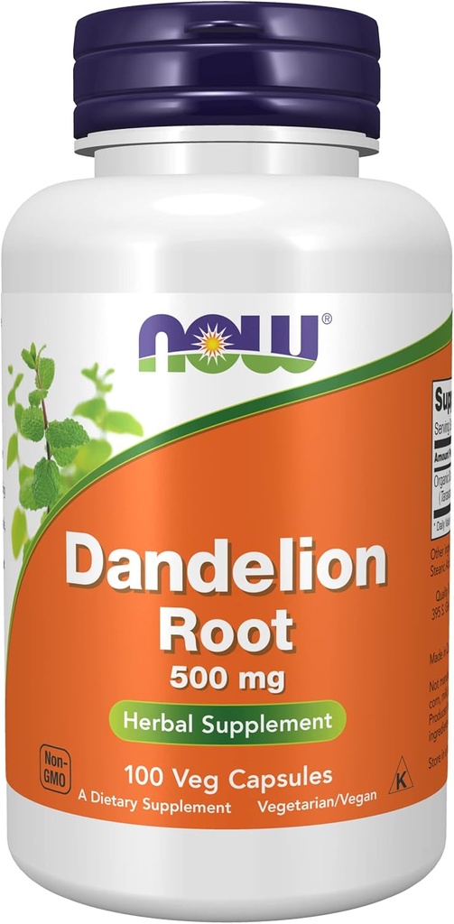지금 음식 Dandelion 뿌리 500 mg 모자, 2 pk