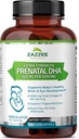 Zazzee 여분 힘 Prenatal DHA 500 mg, 180 Enteric 입히는 Softgels, 1000 mg Omega 3's, 1000 UI 비타민 D3, Burp Free, No Fishy Aftertaste 없음, 우량한 Triglyceride 모양, 순화된 깊은 바다 물고기 기름
