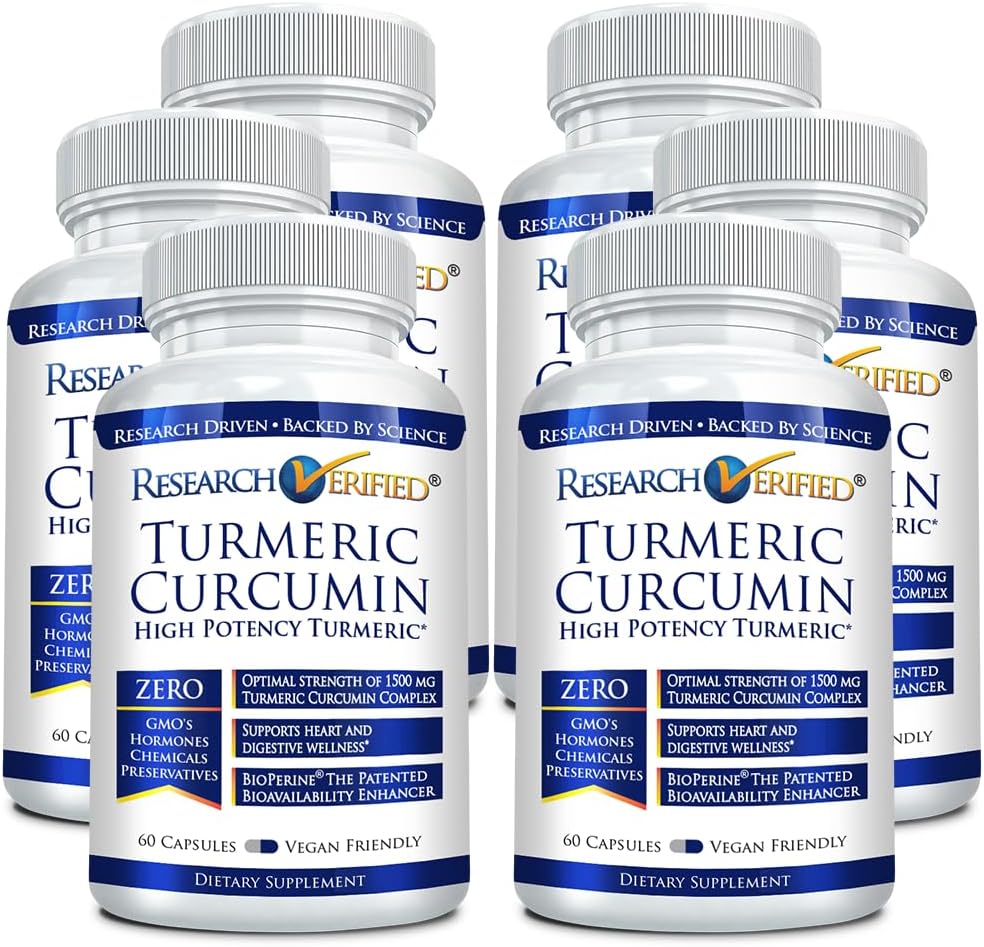 Research Verified Turmeric Curcumin - BioPerine, Curcumin C3 Complex - Vegan - 미국에서 제작 - 360 캡슐