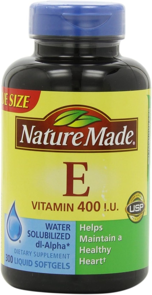 자연 만든 비타민 E 400IU, 300 Softgels