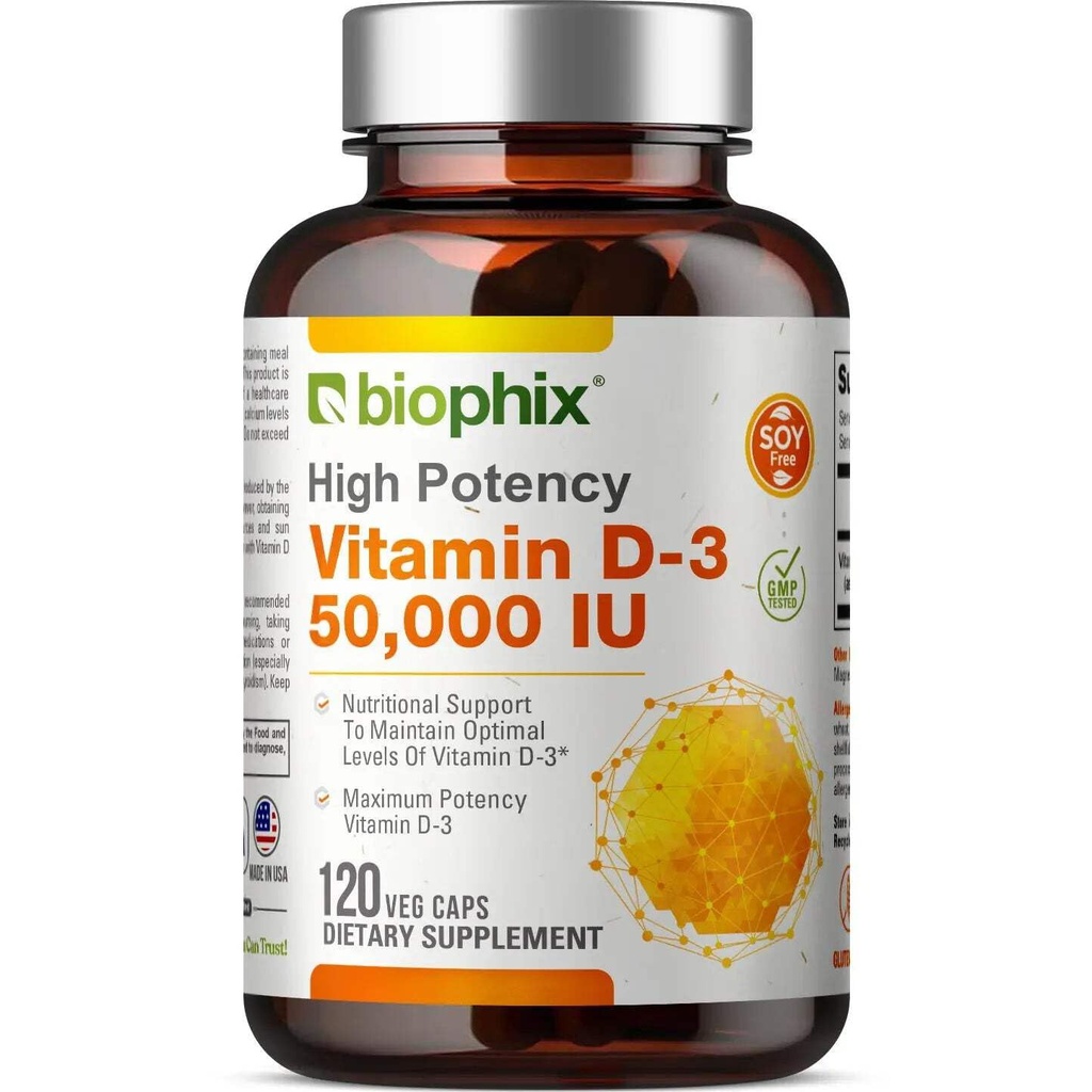 biophix 비타민 D-3 10000 IU 높 순수성 120 Softgels - 높 순수성 비 GMO Soy 자유로운 지원 강한 뼈 면역력