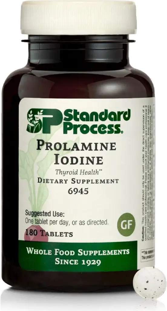 표준 과정 - Prolamine Iodine - 건강한 Iodine 수준, 건강한 Thyroid 기능, 칼슘, Iodine, 글루텐 자유로운과 채식주의자를 지원합니다 - 180의 정제