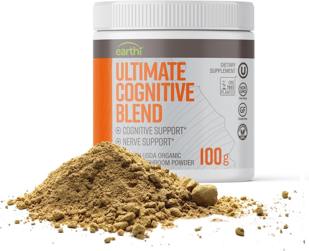 궁극적인 버섯 보충교재, Cognitive 기능, Mood, Immune & Wellness Support, flavorless 및 Odorless, 100g를 위한 유기 사자 Mane 분말