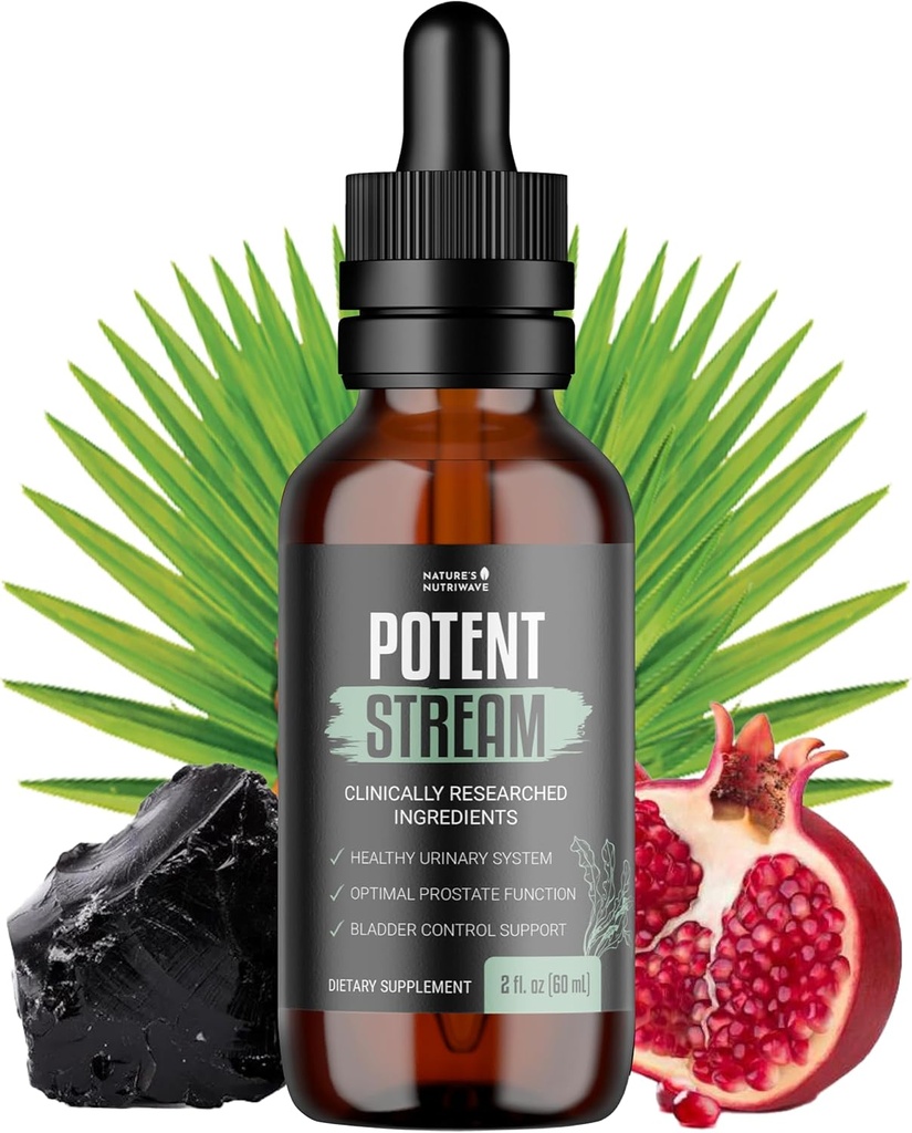 PotentStream Drops - 원래 공식, 식물 추출물과 천연 액체 보충 | 100 % Natural, Made in USA, 1 개월 공급