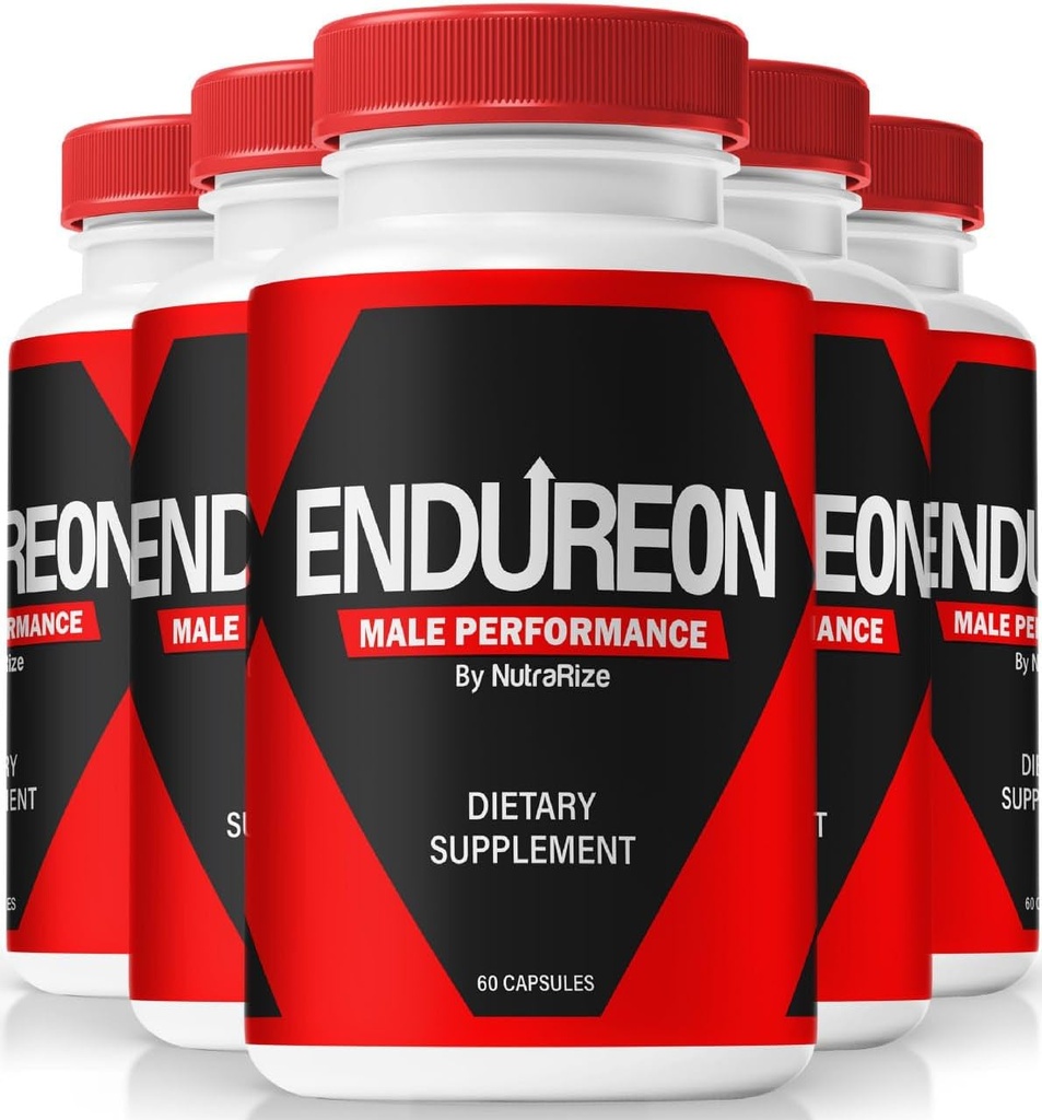 NutraRize (5 팩) Endureon 알약 - 남성의 에너지, 성능 및 일상 생활 웰니스를 돕는 프리미엄 성분을 가진 매일 지원 공식| 쉬운 케이크 캡슐 (300 캡슐)