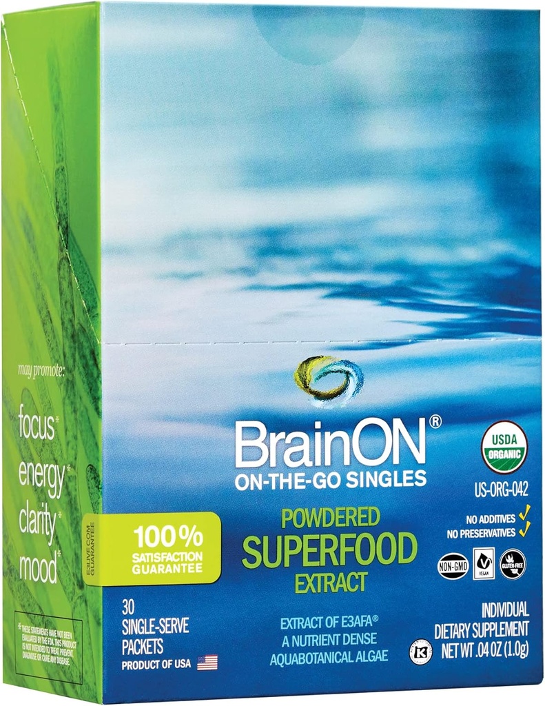 E3Live BrainOn On-Go-Singles, 30 카운트, 1 그램