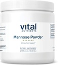 Vital Nutrients Mannose Powder 100g | 우린트 및 블레이더 지원을위한 Vegan D-Mannose Supplement | 글루텐, 데이리, 소이 프리 | 비 GMO | 50 인분