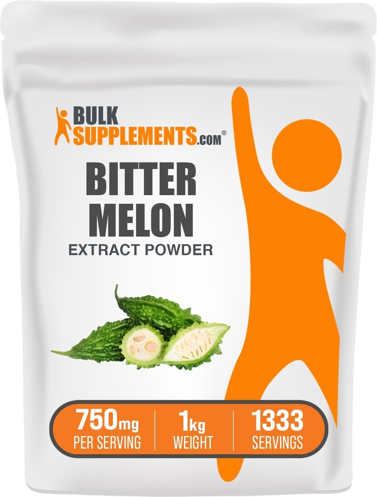 BulkSupplements.com Bitter Melon Extract Powder - Bitter Melon Supplement, Bitter Gourd Extract - 초본 보충, 글루텐 무료, 750mg 서빙 당, 1kg (2.2 파운드) (팩 1)